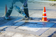 Manutenção e reparo da estrada